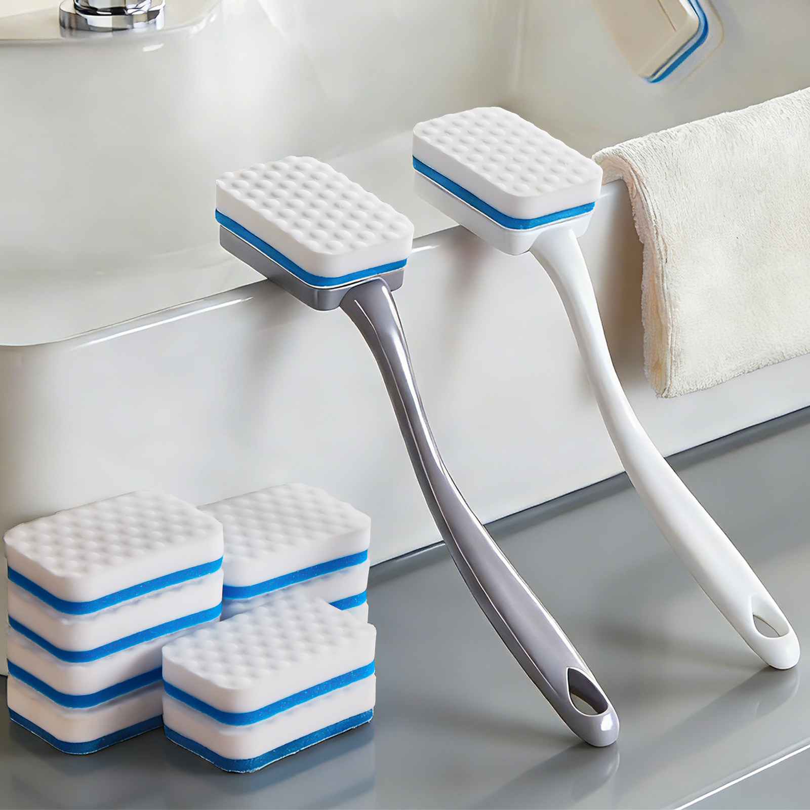 家用带手柄纳米海绵魔术擦浴室清洁神器魔力擦海绵刷神奇海绵擦