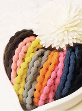 L402 高弹力藕节皮筋发圈打底基础头绳发绳 扎头发饰品