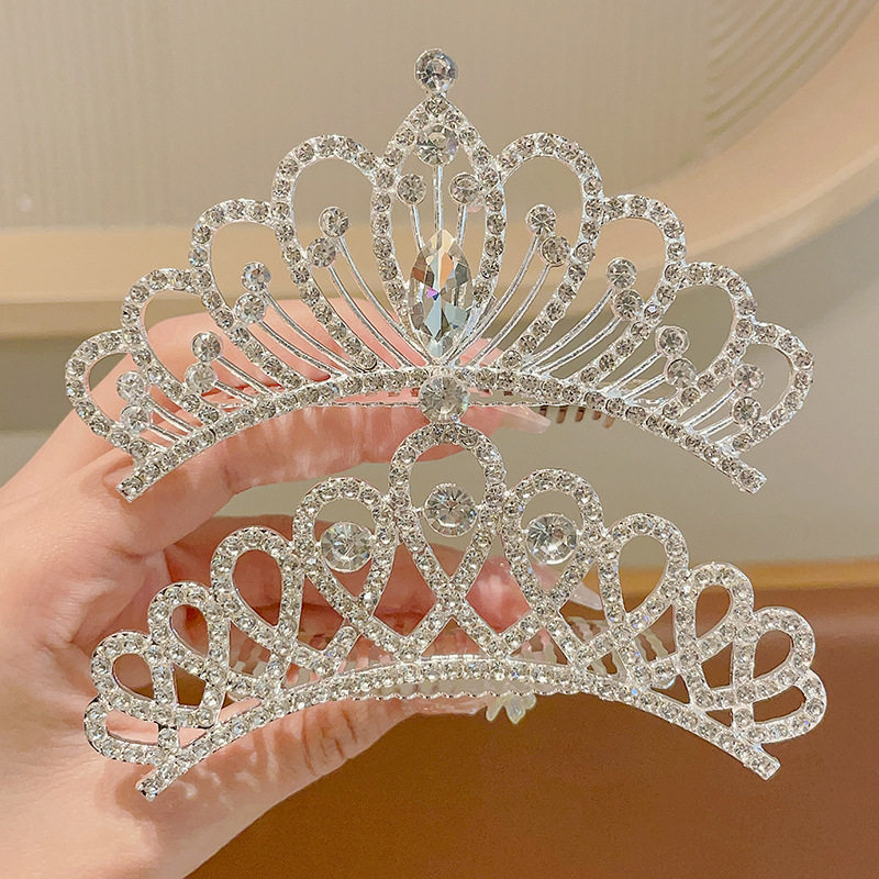 皇冠头饰儿童小公主王冠发饰女童碎发发梳可爱生日表演发饰