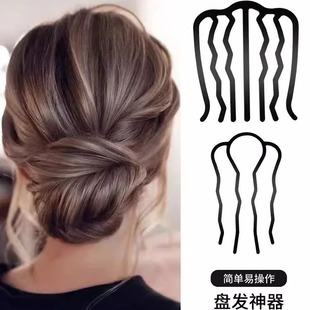 韩国盘发器铁质发簪发插发夹百搭盘发工具发卡插梳编发头饰品
