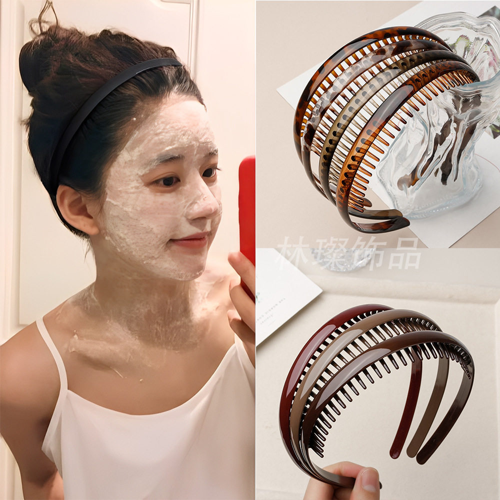 发箍男女通用洗脸专用头饰防滑压发带齿化妆洗漱简约头箍发卡发饰