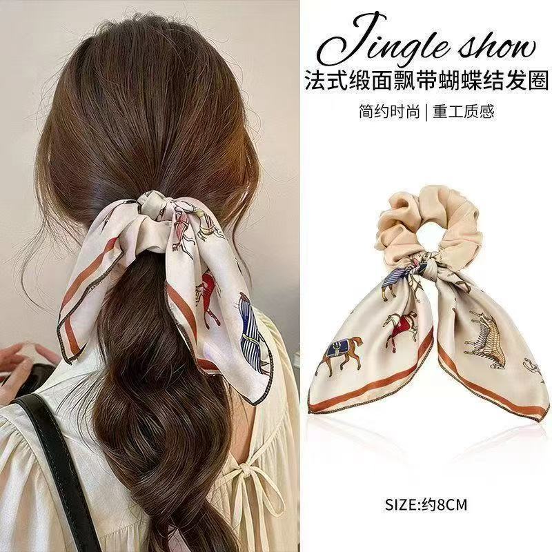 玫瑰的故事刘亦菲同款发带绑发扎马尾中国风中式大肠发圈飘带头饰