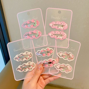 粉色可爱夹子女卡子宝宝发夹儿童发卡2025新款头饰超萌刘海侧边夹