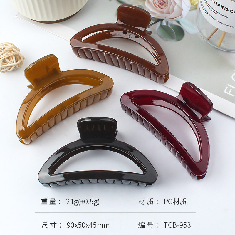 新款多款混合烤漆纯色发抓发夹 发夹顶夹后脑勺盘发爪夹子
