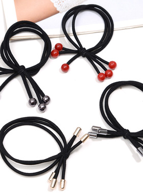 A20 三根打结发圈高弹性扎头发饰品橡皮筋批发一元店头饰货源配货