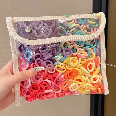 儿童头绳女童扎头发绳高弹力耐用皮筋宝宝无痕发圈不伤发彩色皮套