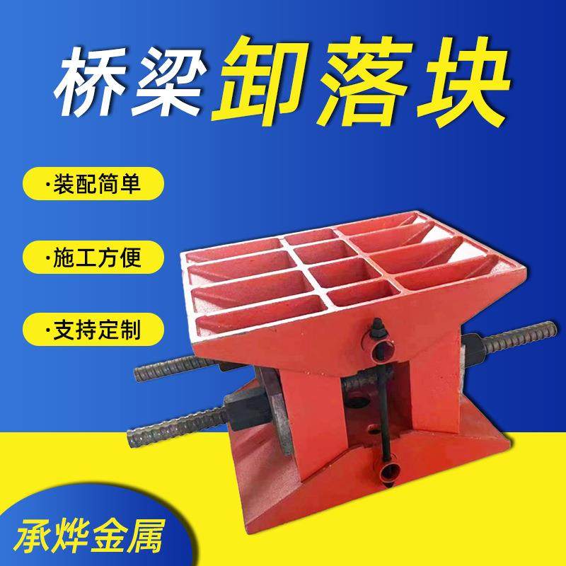桥梁卸落块临时支架调坡器现浇梁标高可调节A型B型00吨卸落装置