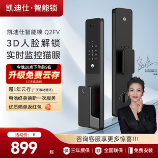 智能门锁家用入户门电子锁智能锁 凯迪仕智能锁Q2FV人脸指纹密码