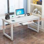 电脑桌带键盘托职员办公单人小桌子定制尺寸台式 桌90可加高桌