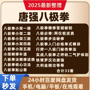 2025唐强八极拳精修八极拳小架两仪桩十三把短棍等视频优品课程