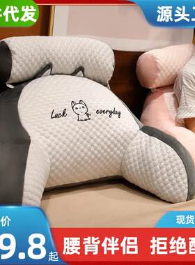 冰豆豆床头靠软包床上靠枕大靠背抱枕女生睡觉沙发护腰