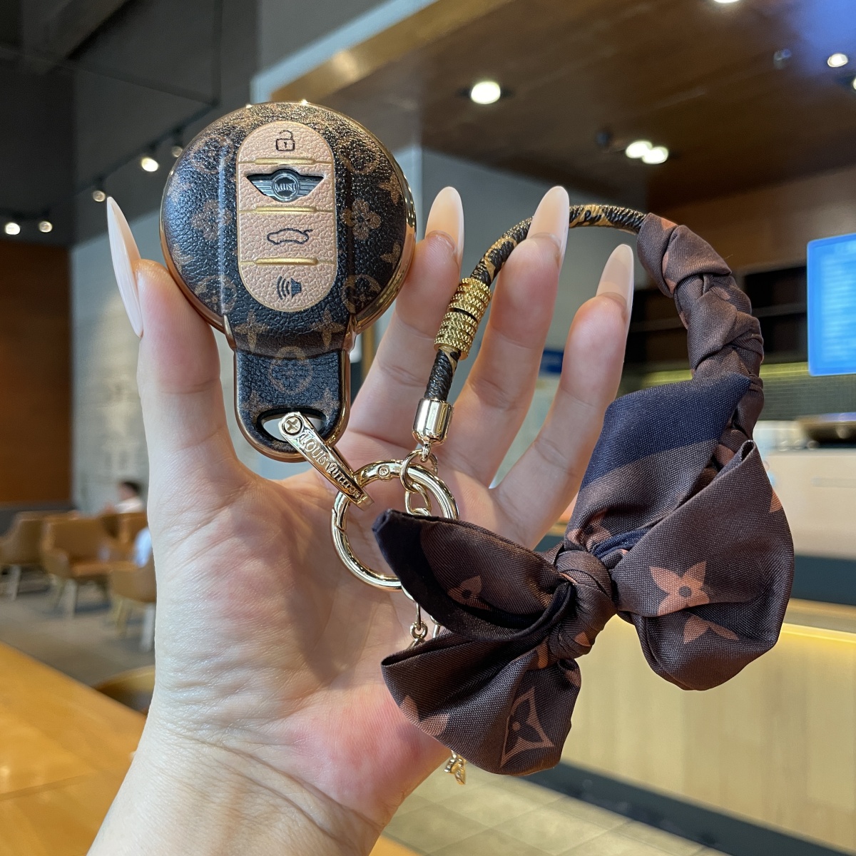 适用于宝马mini钥匙套countryman cooper 包f54f55f56F60壳扣女