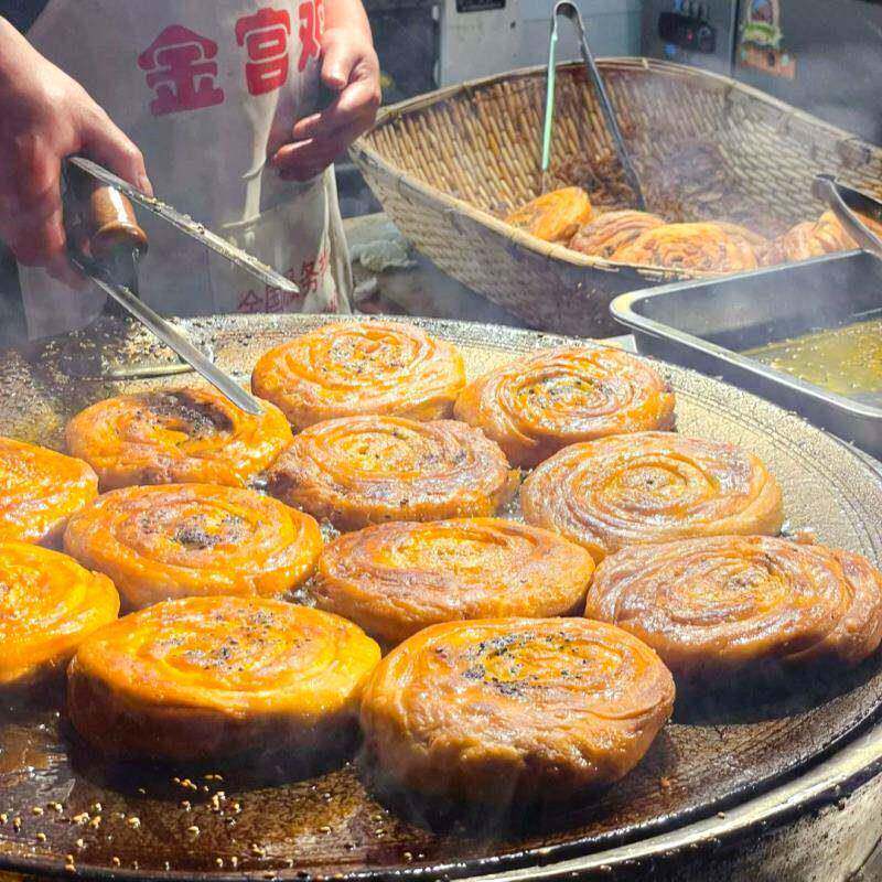 新军屯锅盔饼四川成都特产肉锅魁馅饼零食早餐半成品地方锅盔手抓