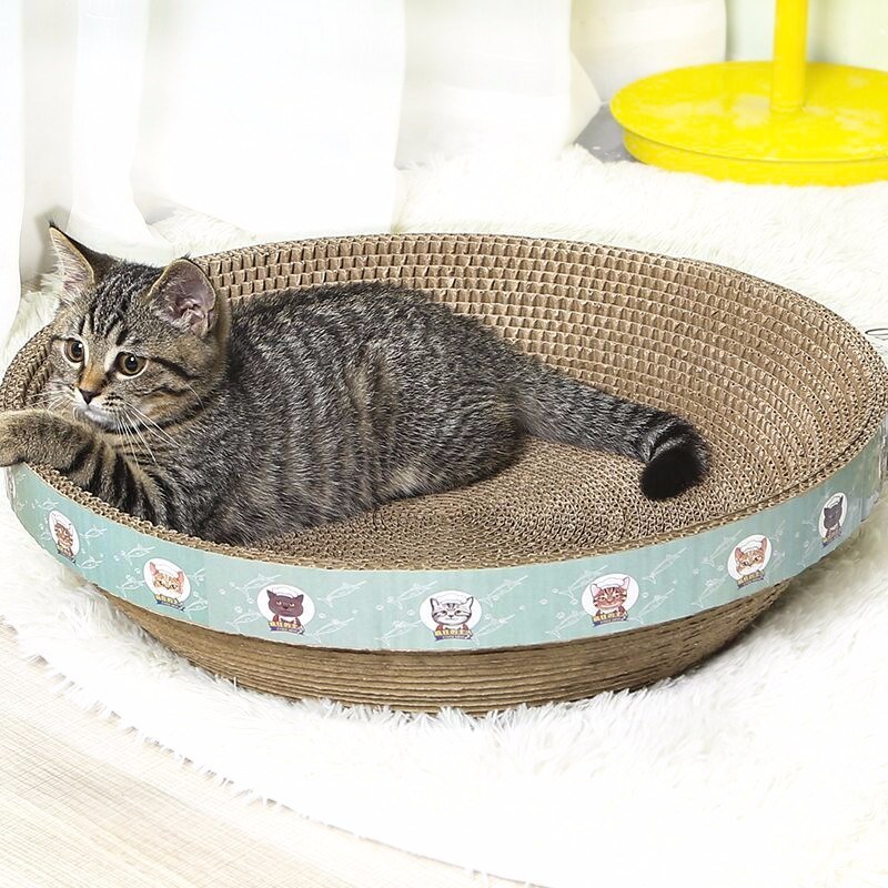 疯狂的主人猫抓板窝碗形大号猫窝宠物猫玩具瓦楞纸猫爪板磨爪器