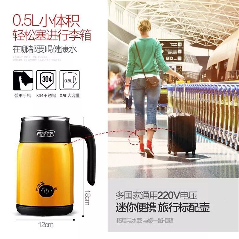 拓璞旅行出差保温烧水壶便携式304迷你电热水壶小型电热杯DK342
