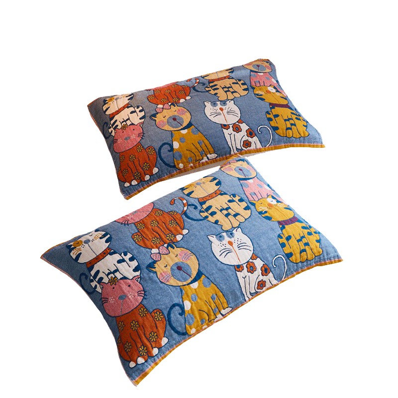 新疆棉纱布枕巾纯棉一对装防滑不脱落款全棉四层单人枕头毛巾高级