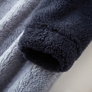 睡裙男冬季法兰绒加厚加绒长袍珊瑚绒浴袍式睡衣男士长款大码睡袍