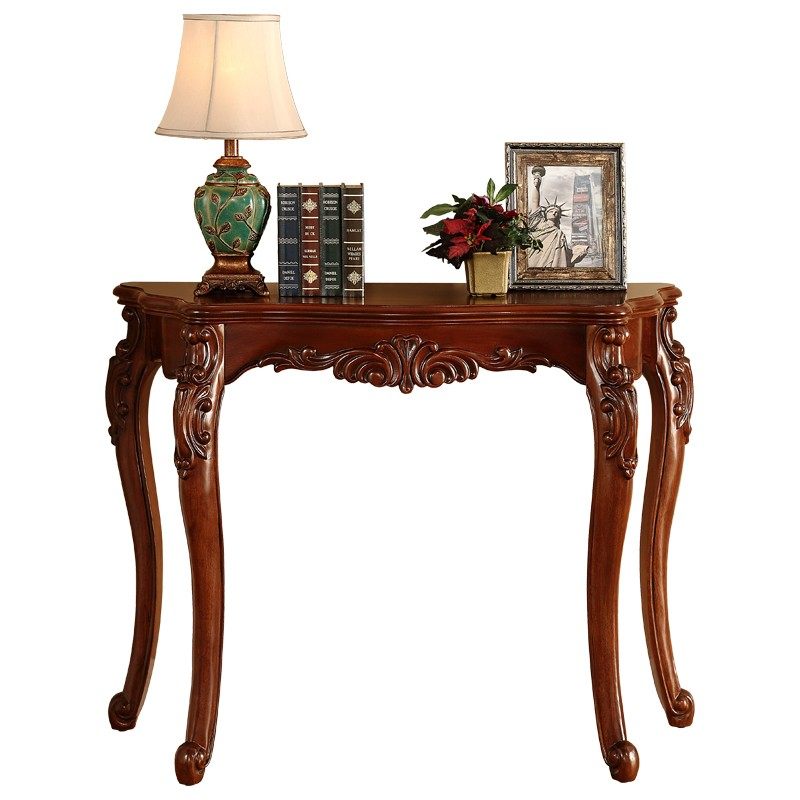 美式实木玄关边桌沙发背几欧式客厅玄关桌长条几靠墙轻奢门厅柜