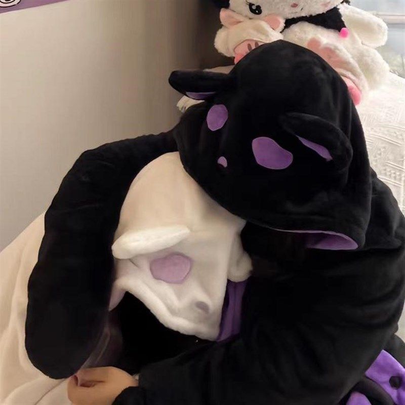 可爱小幽灵珊瑚绒睡衣女秋冬季连帽情侣睡袍闺蜜睡裙大码家居服,女士内衣/男士内衣/家居服,睡袍/浴袍,淘宝优惠券,粉丝福利购,淘宝优惠卷