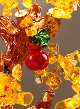 开业摆件工艺品礼品创意满载而归发财树摆件高档大气办公桌装饰品