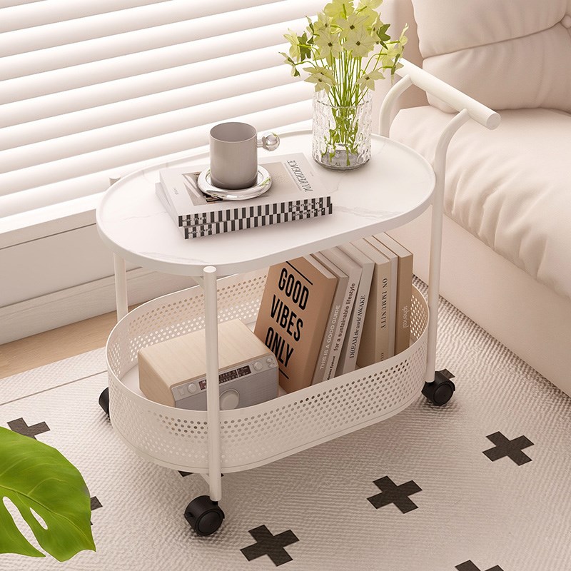 客厅沙发边几可移动小推车茶几带轮创意简约沙发小推车零食置物架