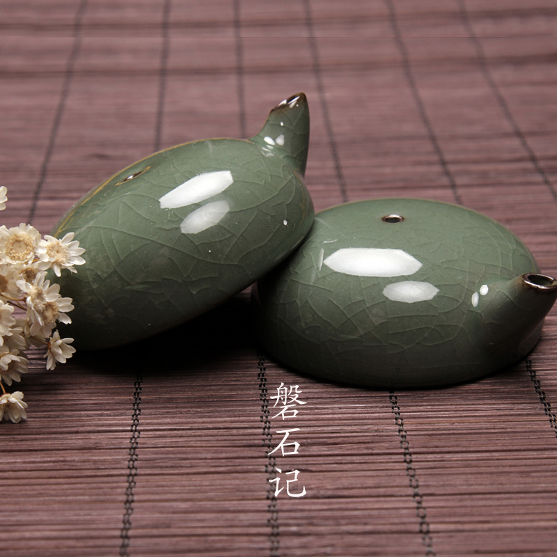 青瓷手工水滴 陶瓷器文房四宝摆件毛笔书法用品墨水砚台 砚滴