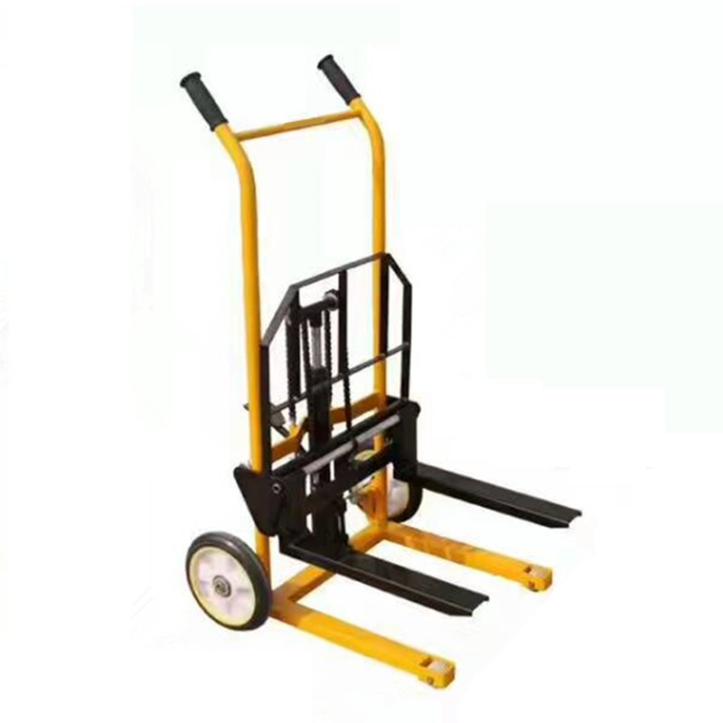 手动液压升高车搬运车装卸车小叉车升降车手推车小型轻便两用推车