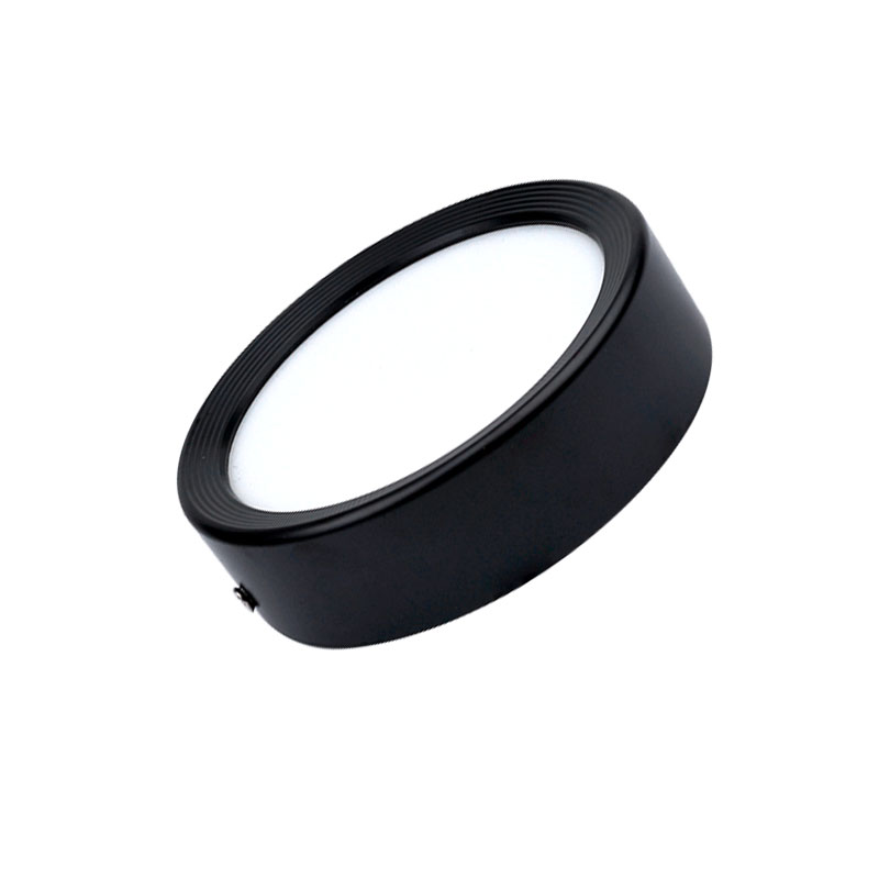 金色明装筒灯led超薄7W9W吸顶免开孔三色天花灯客厅黑色餐厅卧室