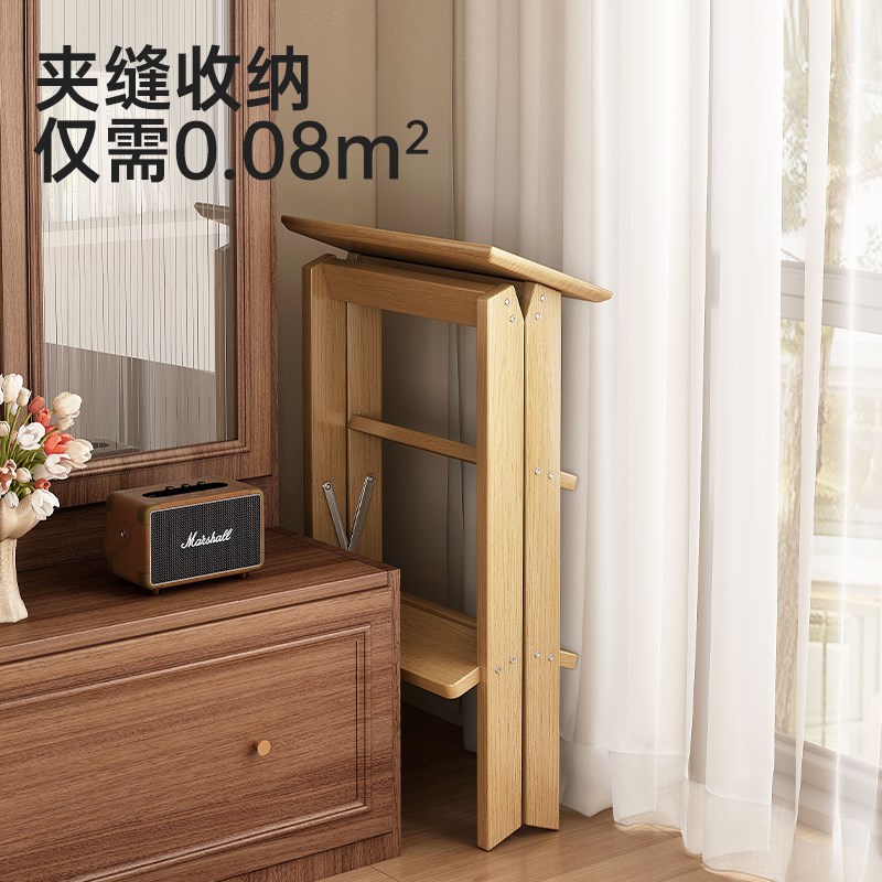 楠竹家用梯凳多功能折叠梯加厚加粗餐桌椅两用室内登高三步小梯子