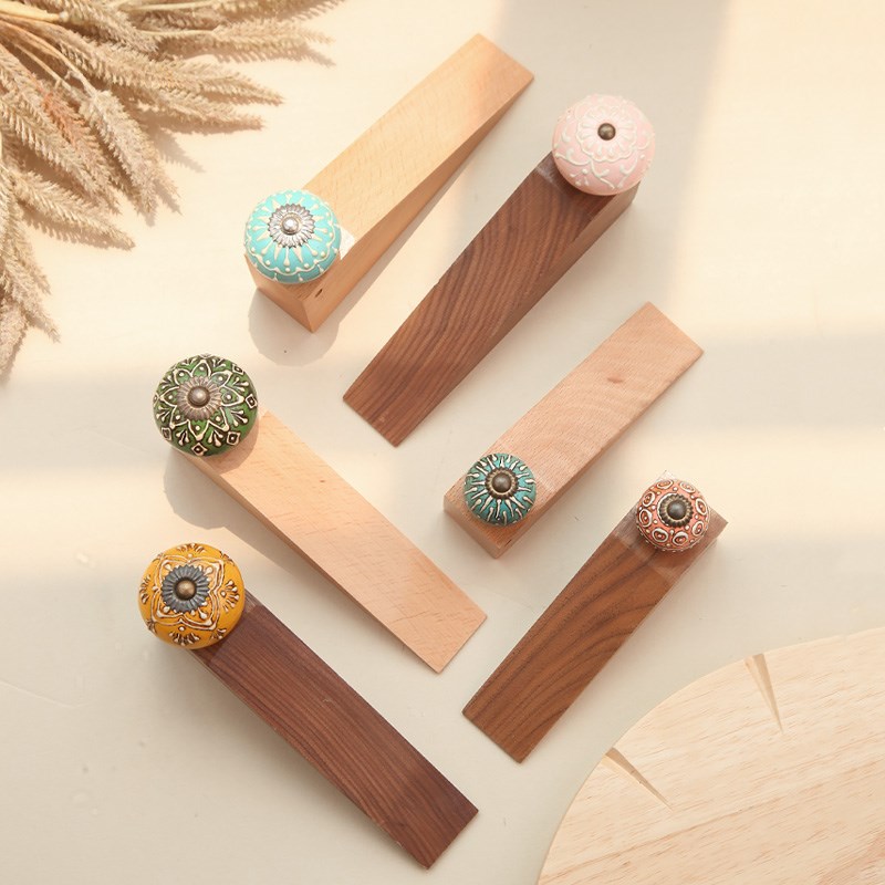 zpk创意复古塞门档门阻防撞顶门器防风安全门卡固定堵门挡