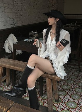 Common in 0120旖旎梦境 法式白色网纱层叠荷叶边开衫上衣外套女