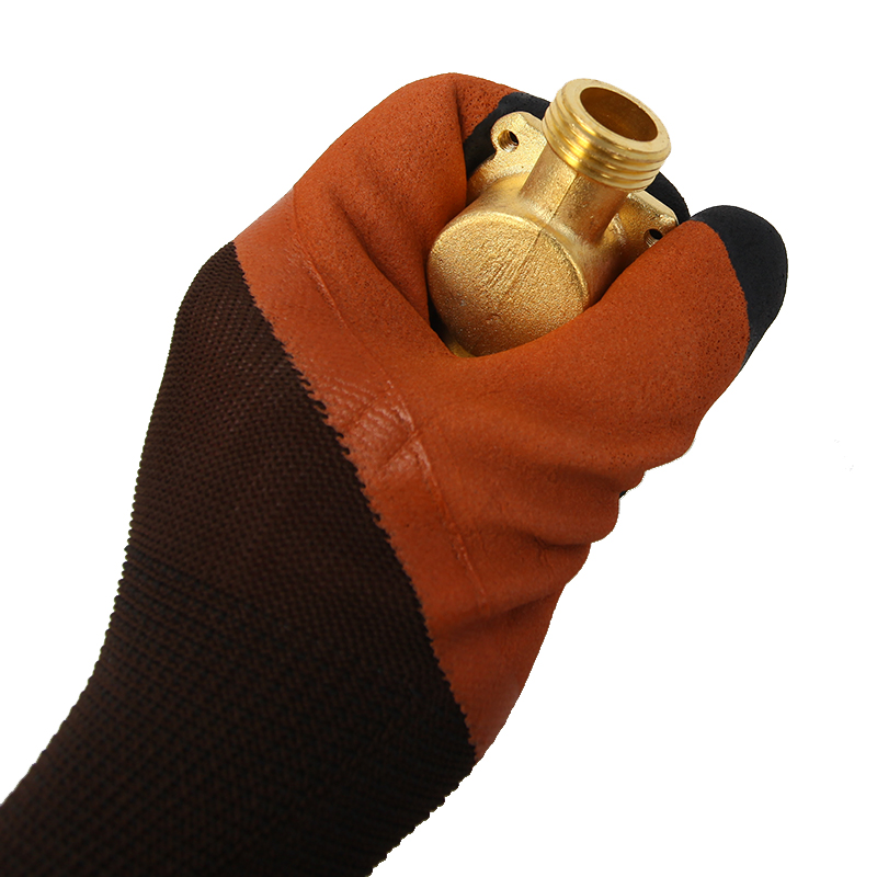 倍耐舒发泡王乳胶加强指浸胶透气皱纹防护工作劳保耐磨防滑手套