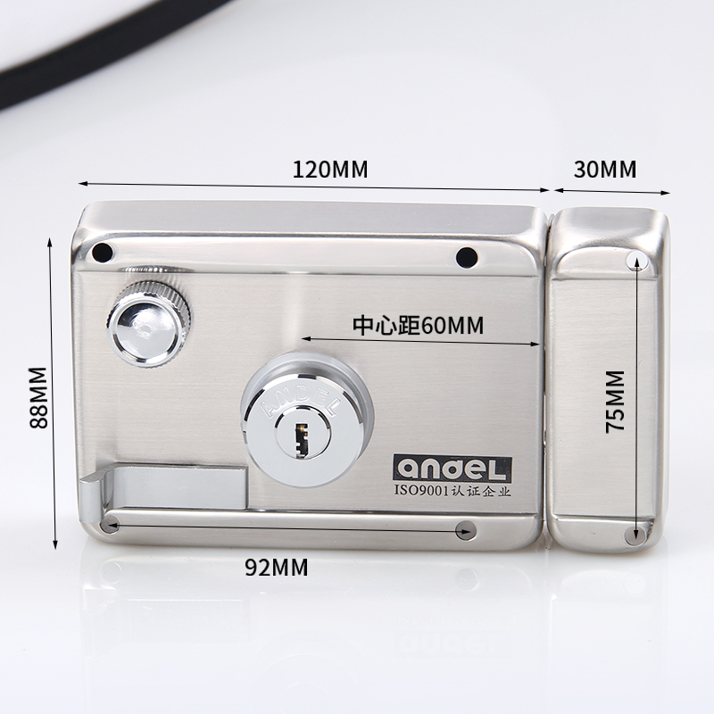 安得利家用老式外装门锁防盗门锁通用型304不锈钢大门铁门木门锁