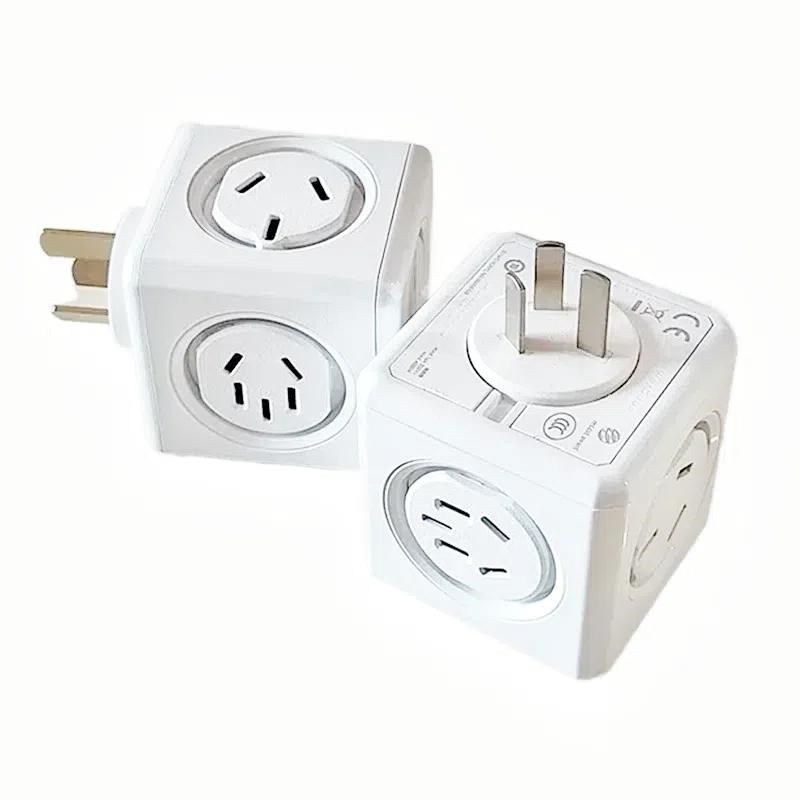 入墙10A/16A转出2个双16A插孔大功率4000W魔方插座转换插头倒插口