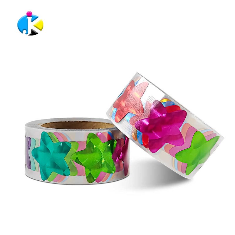 300贴/卷彩色镭射五角星贴纸舞台装扮儿童活动额头手臂装饰贴