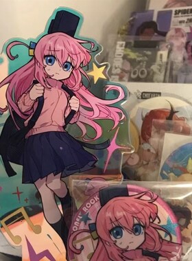 日漫孤独摇滚周边摆件后藤一理山田凉亚克力镭射桌面立牌同人闺蜜