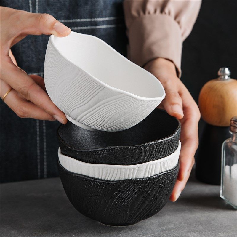 创意家用拉面碗2025新款陶瓷米饭碗小碗个人专用碗高颜值沙拉碗,餐饮具,碗,淘宝优惠券,粉丝福利购,淘宝优惠卷