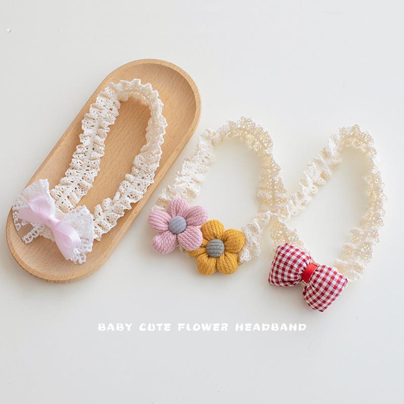婴儿发带护囟门帽女宝宝头花发饰胎帽新生儿花朵发夹儿童发箍发箍
