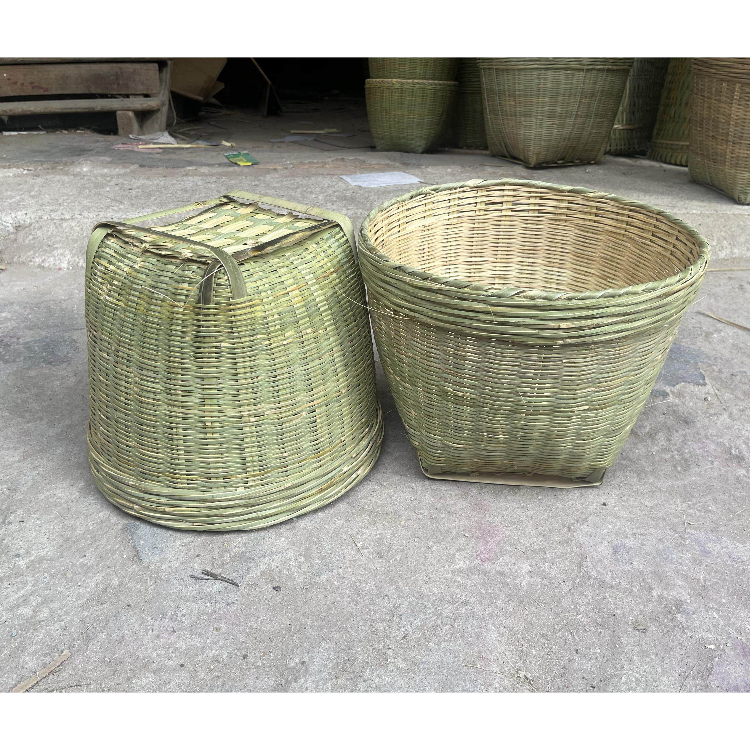 手工竹编大号粮食收纳筐 广东制竹筐淘米竹筛家用竹制簸箕