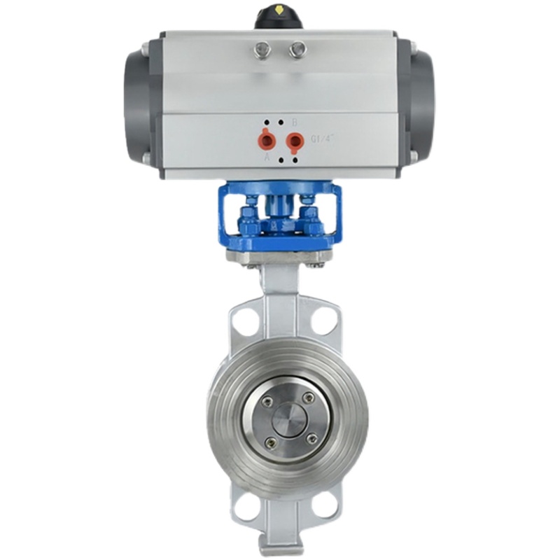 气动对夹蝶阀D673W不锈钢多层次双向压硬密封开关阀304高温切断阀