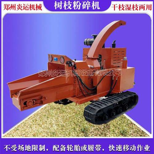移动式园林小型苹果树枝枝条干湿树叶粉碎机果园粉碎树枝机碎枝机