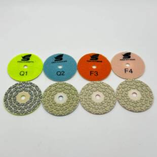 锋利四步干磨片石材抛光大理石台面墙面翻新镜面干抛角磨机打磨片