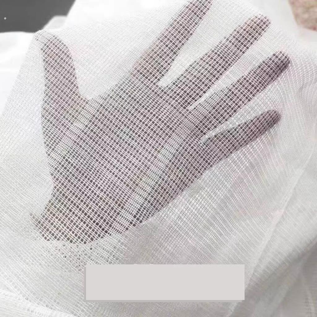 荷花蚊帐双线 线老式纯棉纱蚊帐加厚加密蚊帐穿杆蚊帐学生宿舍上