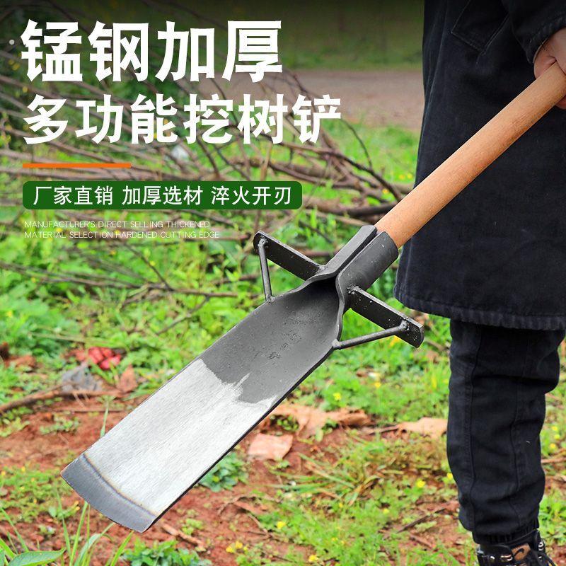 挖树铲锰钢铁锹农用洛阳铁铲户外起苗专用工具挖树根锻打移树神器