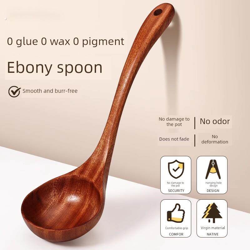 木汤勺家用大号盛汤勺长柄木质勺子食品级木头盛粥勺2024新款商用