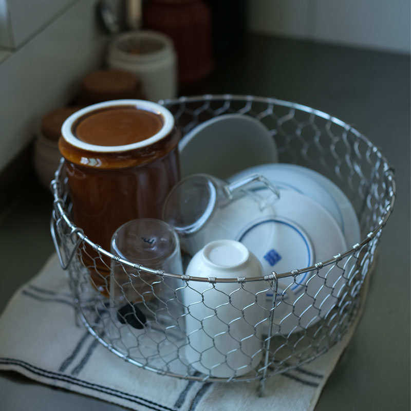 雨花石杂货手工编织304不锈钢沥水篮自制碗碟杂物收纳篮水果篮,餐饮具,洗菜盆/沥水篮/漏水筛,淘宝优惠券,粉丝福利购,淘宝优惠卷