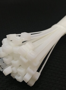 优质新料环保加粗加韧白/黑色塑料尼龙扎带8X400mm型号足数250条