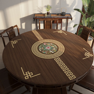 中式古典软皮革高档实木桌垫防水防油防烫免洗桌布高级感茶几垫子
