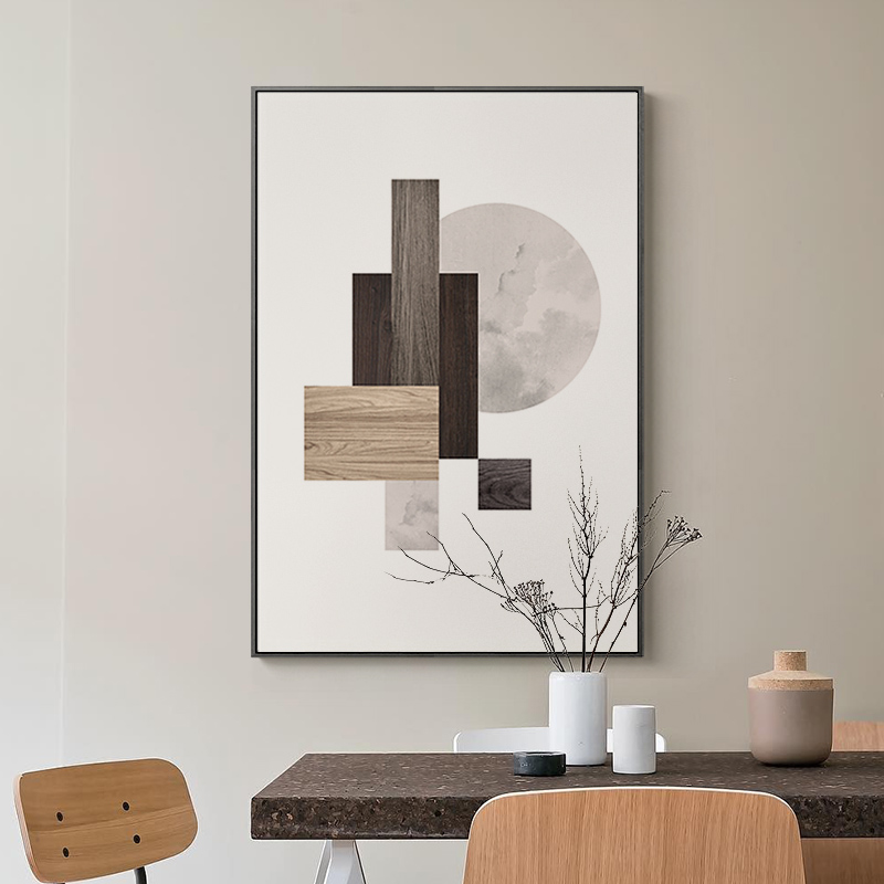 美森现代简约装饰画创意几何抽象画酒店画客厅玄关沙发背景墙挂画图片