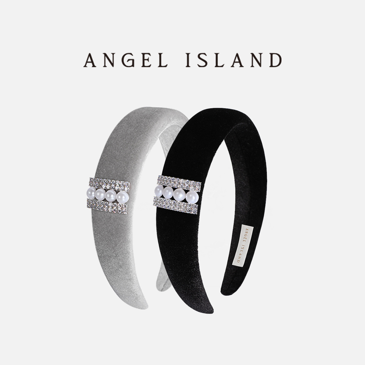 「Grace」千金锆石珍珠丝绒发箍女 ANGEL ISLAND天使岛 精致头饰